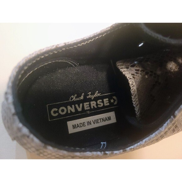 Converse Men's Archive Reptile Chuck 70 Ox Sneakers, Grey/Egret/Black, 13 Medium - Picture 5 of 10